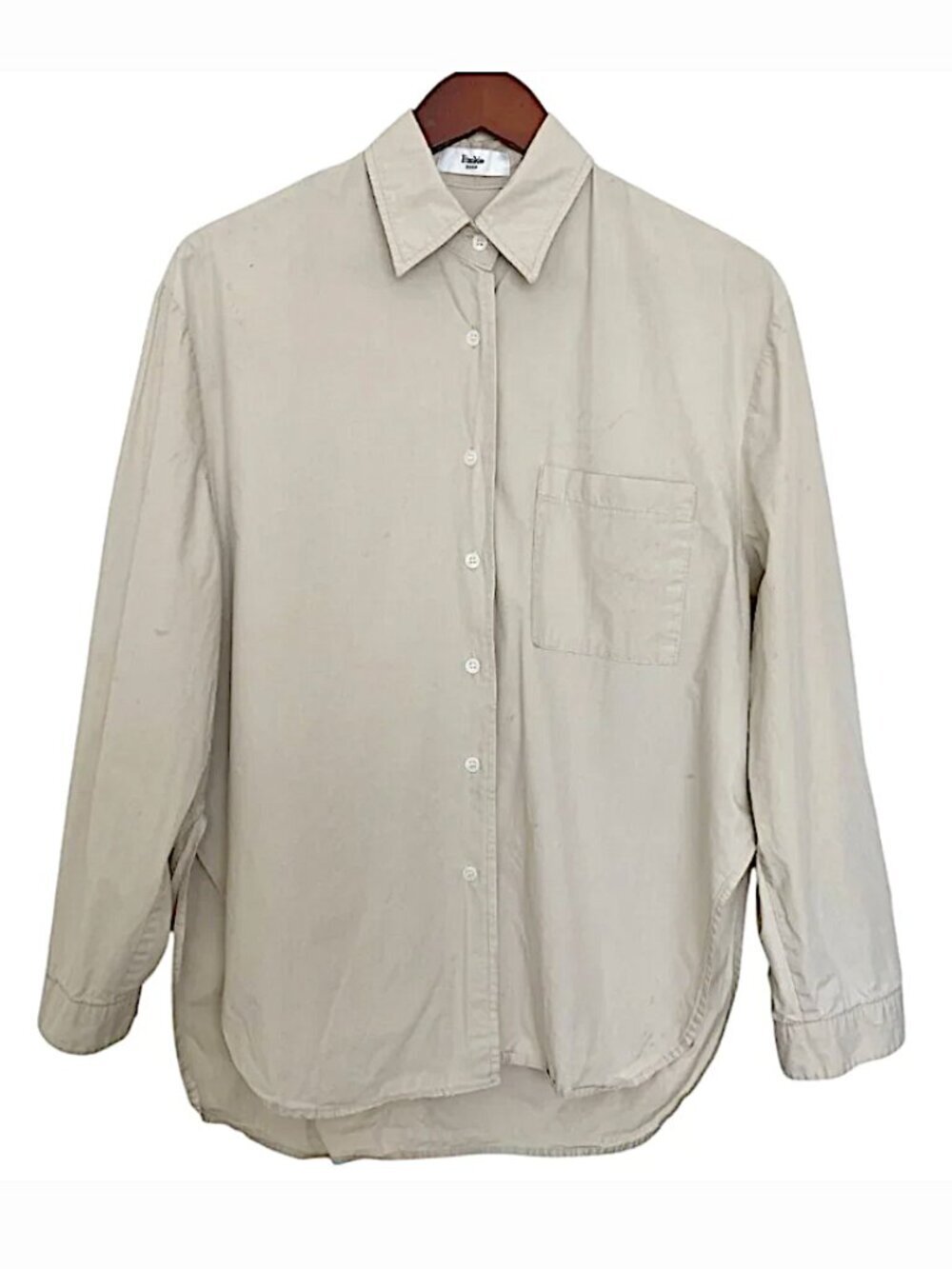 FRANKIE SHOP Oversized Shirt XS Beige